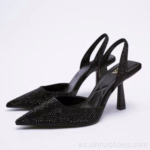 Lady High Heel Muller Zapatos Sandalia